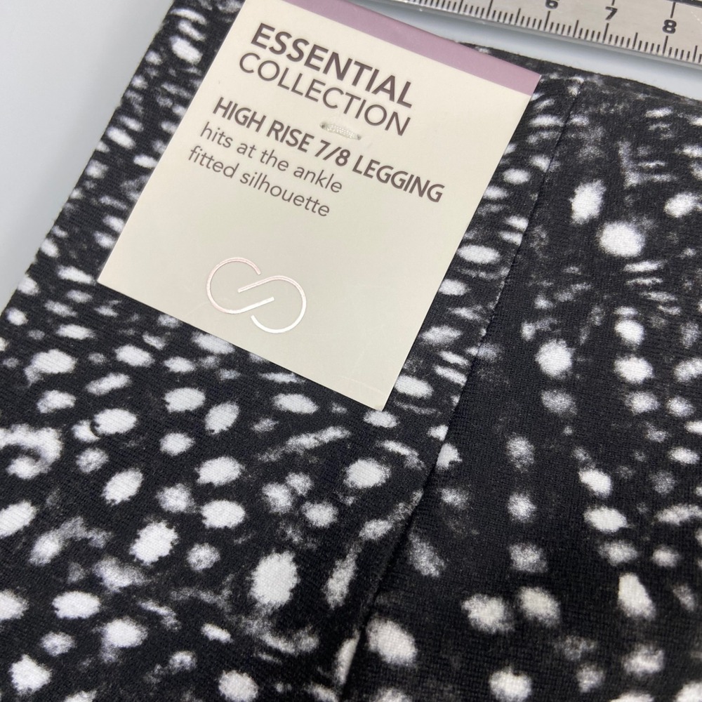 Calia Womens Medium Black Dotted 7/8 Leggings NEW Core Essential High Rise Yoga - Picture 6 of 10